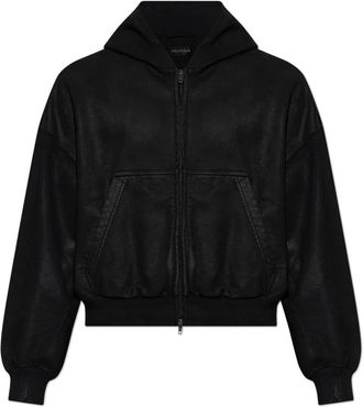 Balenciaga Zip-throughs, male, Black, Size: M Cotton Sweatshirt