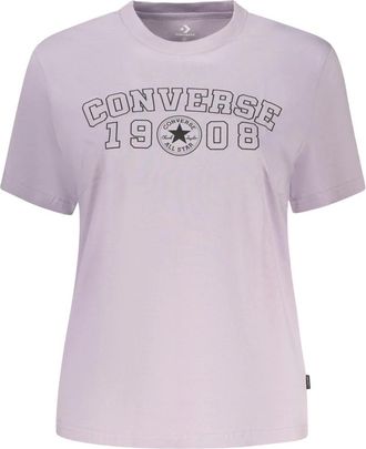Converse Camiseta de manga corta - Tops - Mujer - P&uacute;rpura - S