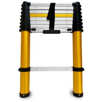 OEM Drabest - Max - Escalera Telesc&oacute;pica - Escalera Extensible - Escalera Plegable, Escalera De Aluminio - Hasta 150 Kg - Escalera Polivalente Plegable - 