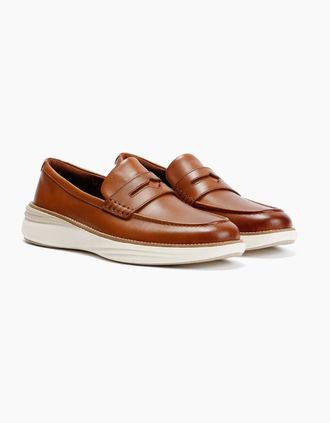 Cole Haan Mens Cole Haan &Oslash;riginalGrand Horizon Leather Mens Tan Penny Loafers - Brown - Size: 10