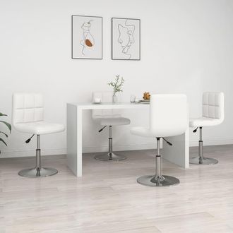 vidaXL Sillas De Comedor 4 Unidades Cuero Sint&eacute;tico Blanco Vidaxl