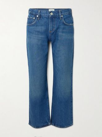 Citizens Of Humanity Jeans Cropped A Gamba Dritta E Vita Media Faye - Blu
