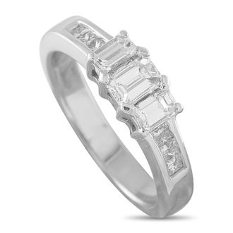 Luxury Bazaar 18K White Gold 1.0ct Diamond Ring MF35-070126