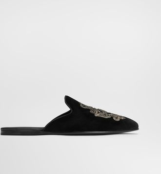 Dolce & Gabbana Da Camera - Man Driver Shoes And Loafers Multi-colored Velvet 40.5