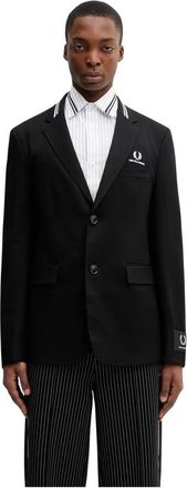 Fred Perry Casual Blazer - Heren - Blazers - Zwart - M - Polyester - Jassen