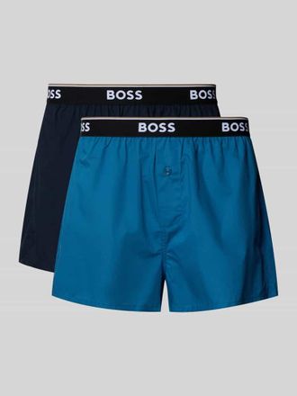 HUGO BOSS Regular Fit Boxershorts aus reiner Baumwolle im 2er-Pack Modell 2P BOXER in Blau, Gr&ouml;&szlig;e XXL
