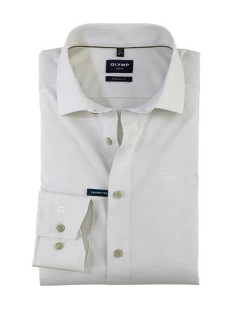 Olymp Langarmhemd OLYMP Luxor modern fit, Herren, Gr. 37, N-Gr, grau (kitt), Obermaterial: 100% Baumwolle, 2-Knopf-Manschette, Hemden Langarmhemd