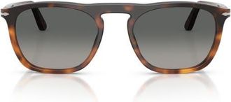 Persol Gae 55mm Square Sunglasses in Gradient Havana/grey at Nordstrom
