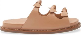 Chocolat Blu Womens Zoya Slide Sandal In Camel Leather