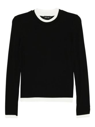 Tout à Coup layered T-shirt - women - Wool/Elastane/Lyocell - M - Black