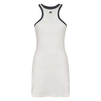 Courrèges Short Dresses, female, White, S, Scuba Mini Dress