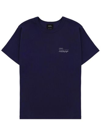 A.P.C. Navy Blue Logo T-Shirt
