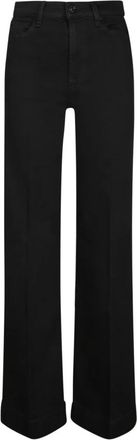 7 For All Mankind Zwarte Flared Jeans voor Vrouwen - Dames - Loose Fit Jeans - Zwart - W26 - Jeans