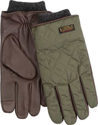 Polo Ralph Lauren Touch Quilted Field Glove in Olive at Nordstrom, Size X-Large