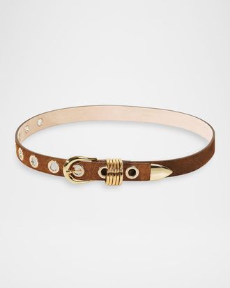 D&eacute;hanche 10 Rivet Suede Belt