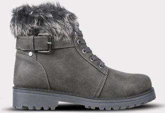 Lamofootwear Womens Lace-Up Boot In Charcoal