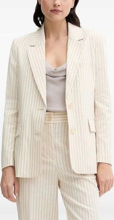 Sisley pinstripe button blazer - Neutrals