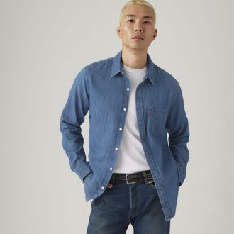Levi's Classic Standard Shirt - Mens - XL - Blue