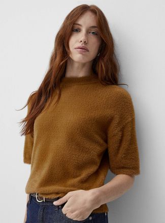 Contemporaine Short-sleeve plush boxy sweater