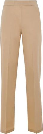 Manila Grace Straight Fit Poplin Broek - Dames - Straight fit broeken - Beige - L - Broeken
