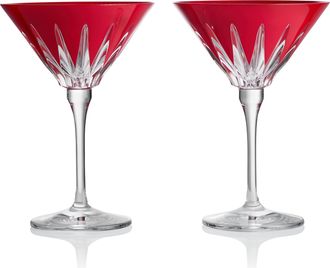 Waterford New Year Martini Firework, Set of 2, Red