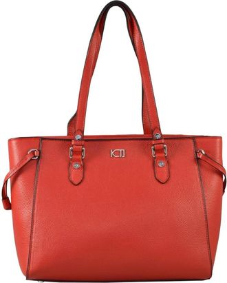 Kenzo Leren Shopper Tas met Ritssluiting - Dames - Shoppers - Rood - ONE Size - Leer - Tassen