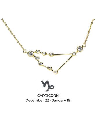 Sterling Forever 14K CZ When Stars Align Constellation Necklace