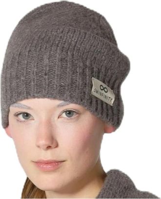 Sminfinity Gebreide Ribmuts - Dames - Hoeden - Bruin - ONE Size - Accessoires