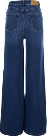 Twinset Womens Straight-Cut Blue Jeans Cotton