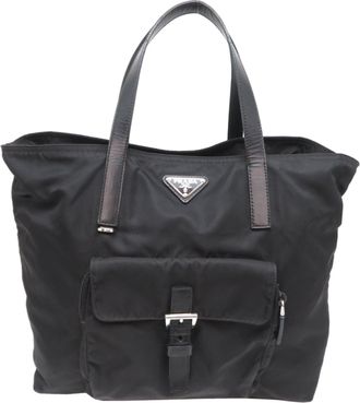 Prada Black Nylon Tote Bag (Pre-Owned)