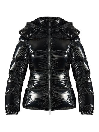 Add hooded-padded jacket - women - Polyamide/Polyamide/Feather/Down - 44 - Black