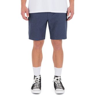Hurley Phantom Heather Walk Shorts in Obsidian at Nordstrom, Size 30