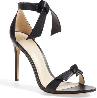 Alexandre Birman Clarita Ankle Tie Sandal in Black Leather at Nordstrom, Size 10.5