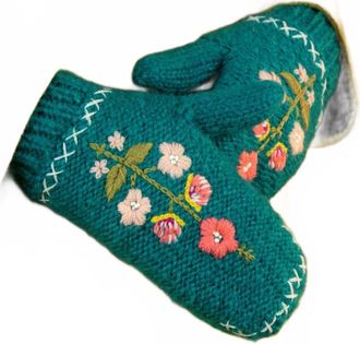 Powder Heidi Mittens In Teal