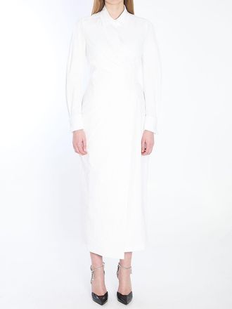 Max Mara Womens Long Shirt Dress - White Cotton - Size EU 40 (Womens)