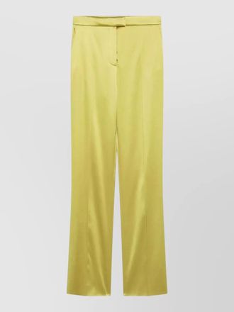 Valentino straight leg satin trousers belt loops