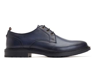 Base London Dime Mens Leather Derby Shoes - Navy - Size UK 10
