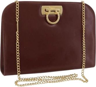 Ferragamo Pre-owned Cross Body Bags, female, Brown, Size: ONE SIZE Pre-owned Leather Crossbody Bag