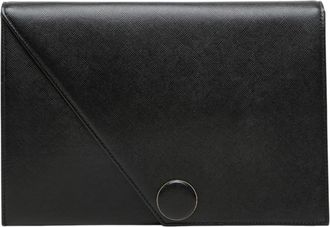 Saint Laurent Black Leather Clutch Bag (Pre-Owned)