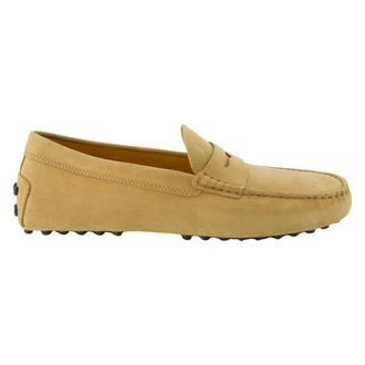 Tod's Loafers, male, Beige, 9 UK, Beige Suede Gommino Moccasins Spring-Summer 2025