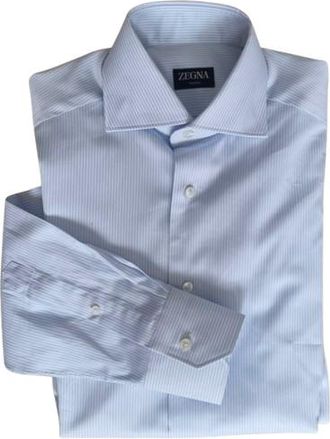 Ermenegildo Zegna Zegna Trofeo Fine Cotton Shirt Size 15.5