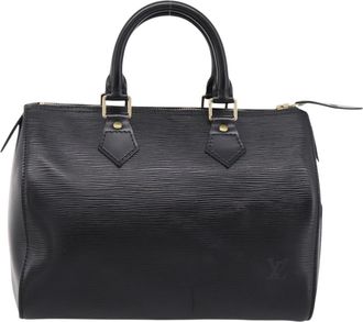Louis Vuitton Speedy Epi Leather Black Leather Handbag (Pre-Owned)