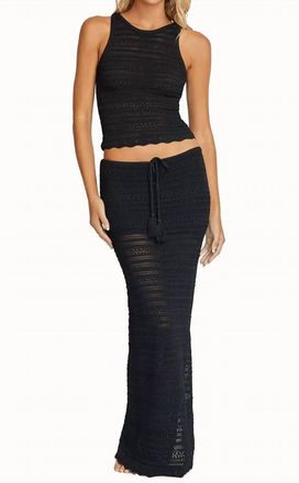 PilyQ Crochet Sleeveless Top In Black