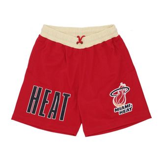 Mitchell & Ness Sportswear, male, Red, Size: XL Miami Heat Basketball Shorts Vintage Style