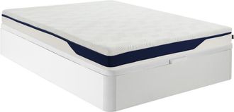 Vente-Unique Conjunto 140 x 190 cm canapé abatible blanco + colchón espuma HD 7 zonas y capa de gel con memoria de forma desenfundable gr.22cm - FAGANI de YSMÉE