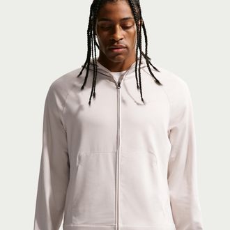 Nike Mens Primary NanoKnit Dri-FIT UV Protection Full-Zip Performance Hoodie in Brown | II1308-104