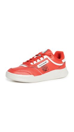 Reebok Mens X Keith Haring Club C Legacy Sneakers, Instinct Red/Chalk, 10 Medium US