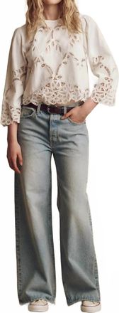 The Great. Slouch Wide Leg Jean In Tidal Wash