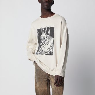 Our Legacy Felpa Slack oversize nera con stampa Angry Fan Mail