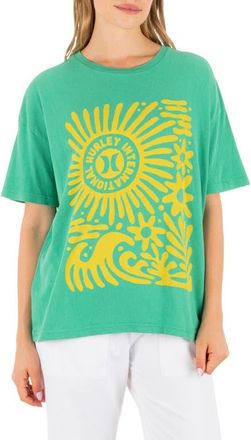Hurley Harmony Graphic Boyfriend T-Shirt in Spring Green at Nordstrom, Size X-Small